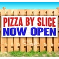 thumbnail image 1 of Pizza By Slice Now Open 13 oz Vinyl Banner With Metal Grommets, 1 of 4