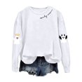 thumbnail image 5 of Halloween Sweatshirts for Women 2025 Long Sleeve Crewneck Cute Boo Ghost Graphic Sweatshirt Pullover Tops, 5 of 6