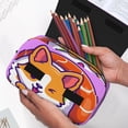 thumbnail image 6 of Sikiie Corgi In Sushi Roll Print Flip Double-layer Pencil Case, All-purpose Stationery Bag for Study and Office, Zipper Design, Unisex, 6 of 7