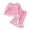 Pink-piA, variant on Mnyotv Toddler Baby Girl Clothes Ruffle Striped Long Sleeve Top Pants 2Pcs Fall Winter Outfits for Girls Size 2-3Y