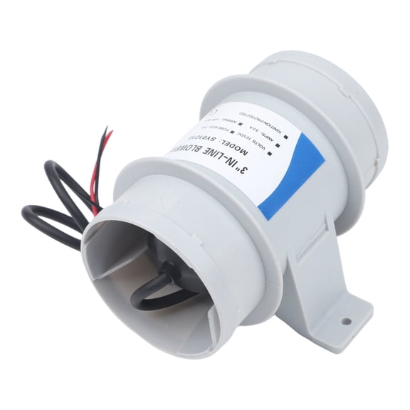 Inline Air Blower For Marine And Yacht Use, 3 Inch 12V Quiet Ventilation Fan With 247 CMH Airflow, Compact Design For Confined Spaces