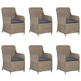 thumbnail image 4 of vidaXL 7 Piece Garden Dining Set Brown, 4 of 5