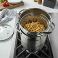 thumbnail image 3 of Denmark Tools for Cooks 3 Piece Stainless Steel Multi Cooker Stock Pot with Glass Lid, 6 Quart, 3 of 8