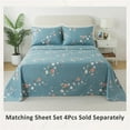 thumbnail image 3 of Lanpei Floral Farmhouse Duvet Cover Set 3Pcs Queen, 100% Cotton Shabby Pink Flowers Chic Comforter Cover Set with Zipper, Vintage Rose Pattern Blue Luxury Bedding Set (1 Duvet Cover, 2 Pillowcases), 3 of 7