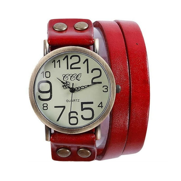 Vestido para Mujer Reloj de Pulsera de Cuero de Vaca Vintage Reloj de Hombre Y Mujer Vestido de Mujer Reloj de Cuarzo para Hombres