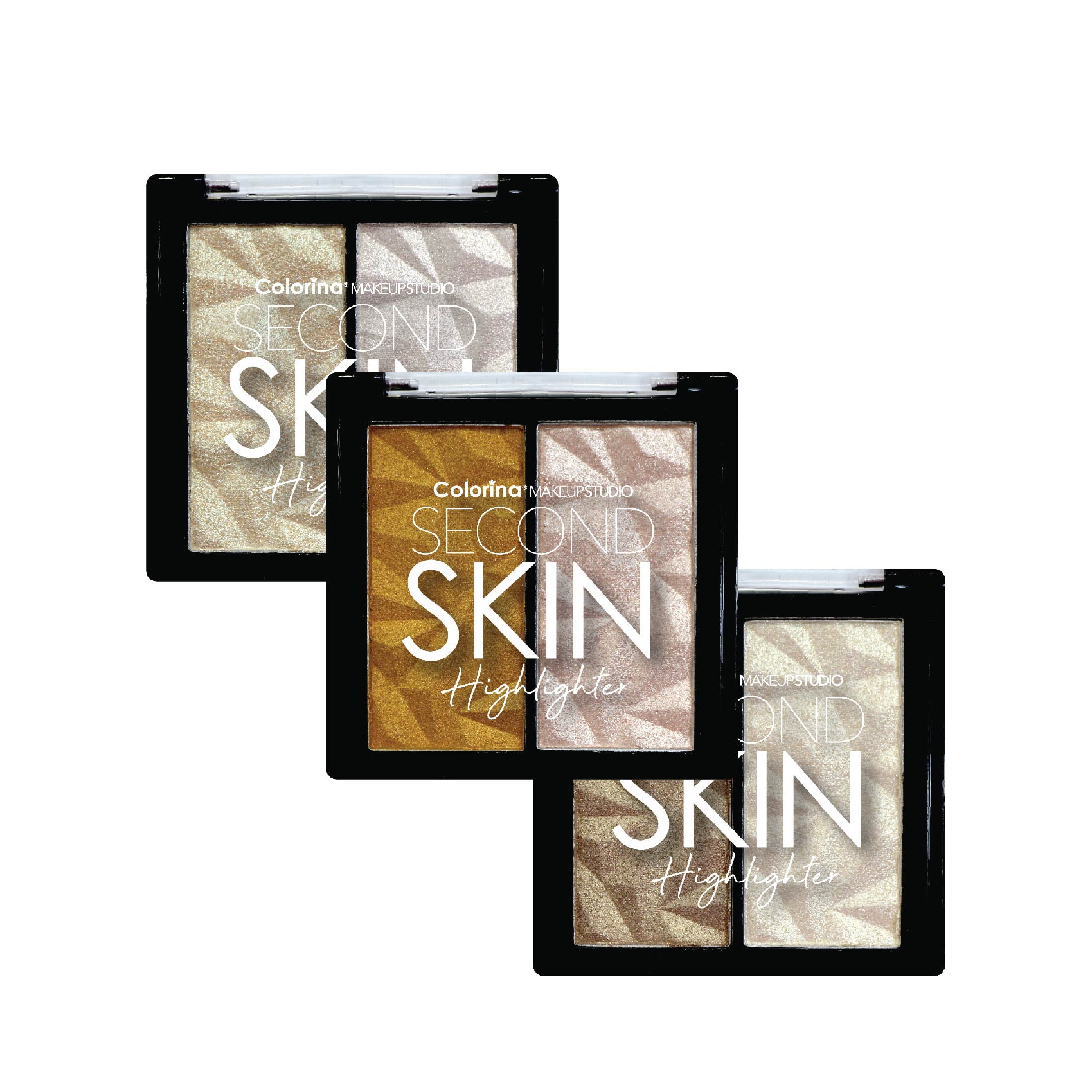 Colorina Makeup Studio Second Skin Collection Duo Highlighter Shade 01 0.26 oz