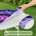 thumbnail image 5 of Purple Blue Tie Dye Pattern Round Fitted Tablecloth with Elastic Edge,Dining Table Cover Waterproof,Outdoor Round Tablecloth for Camping,Dining,Indoor and Outdoor, 5 of 7