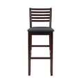 thumbnail image 6 of Linon Healy 30" Mid Back Bar Stool, Merlot/Dark Brown Faux Leather, 6 of 9