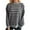 Gray, variant on Women Contrast Striped Pullover Sweater 2025 Fall Outfits Oversized Crew Neck Knit Jumper Tops