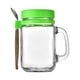 thumbnail image 1 of Fiudx Frascos Portátiles para Avena, Recipiente Hermético de Vidrio con Cuchara, Tapa Antigoteo, Asa Práctica, Multiusos para Yogur y Cereales, Ideal para El Hogar y Viajes, 283 G (10 Oz), Juego de 2, 1 of 6