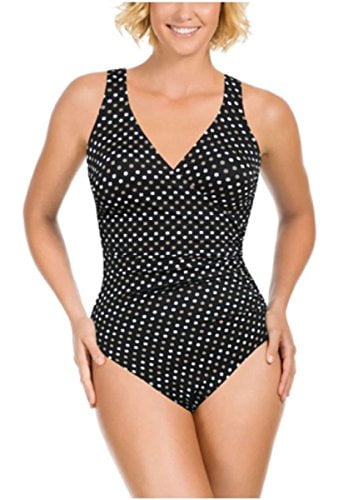 kirkland signature by miraclesuit women's one piece slimming swimsuit