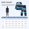 thumbnail image 4 of Sikiie Vintage Colorful Patterned Dolphin Mens Pajama Set, Soft Warm Long Sleeve Sleepwear, Cozy Button-Down Pjs for Men-XX-Large, 4 of 7