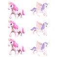 thumbnail image 4 of 6 Pcs Décorations Miniatures Colorées Unicorn Mini Paysage Plastique Unicorn Ornements, 4 of 8