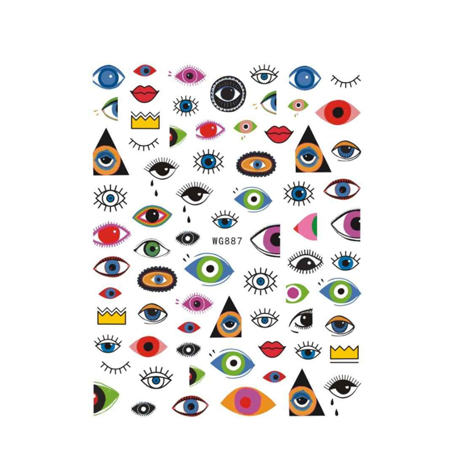 NOLITOY 5 Sheets Eye Stickers DIY Animation Supplies Eyes for Crafts Doll  Eye Sticker DIY Crafts Eye Sticker Pot Stickers Nail Art Decals DIY