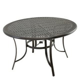Costway 32'' Patio Round Table Tempered Glass Steel Frame Outdoor Pool ...