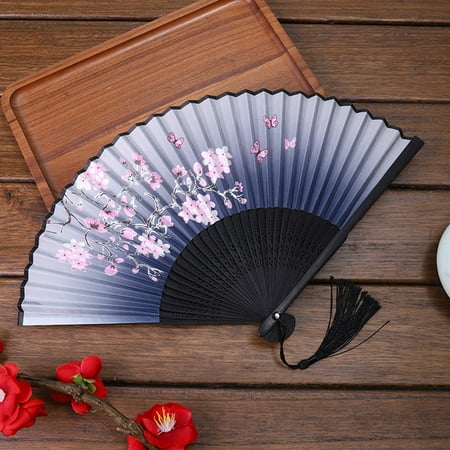 

Aoliandatong Portable Folding Fan Classical Art Dancing Cosplay Wedding Fan Silk Folding Handheld Fans(CR12)