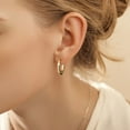 thumbnail image 4 of Lancharmed Gold Plated Hypoallergenic Earrings for Womens,Bezel Earring Grandparents Gifts, 4 of 8