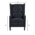 thumbnail image 6 of Triple Tree Black Push Back Recliner Wingback Chair, 6 of 7