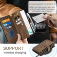 thumbnail image 7 of Asuwish Compatible with Samsung Galaxy Note 10 5G Wallet Phone Case and Tempered Glass Screen Protector Faux Leather Flip Credit Card Holder Zipper Cell Cover for Note10 Notes 10s Ten Not S10 Brown, 7 of 7