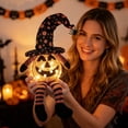 thumbnail image 3 of Ailezt Halloween Decor Halloween Witch Hat Long Legs Decorative Ornament With LED Light Home Desktop, 3 of 4