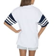 thumbnail image 2 of Women's Gameday Couture White Chicago Bears Vintage Look Contrast Mesh Striped Raglan T-Shirt, 2 of 3