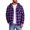 Purple, variant on Plaid Hoodie Jacket for Men Ghalytn Buffalo Check Sweatshirt - Casual Zip Up with Pockets
