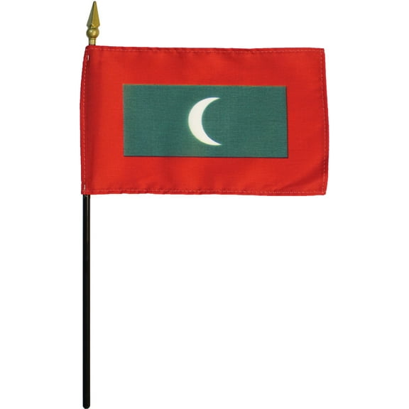 Maldives - 4"X6" Stick Flag