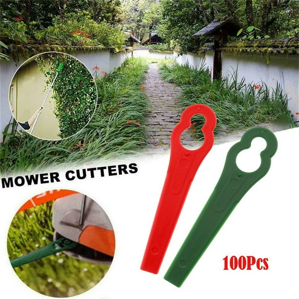 Juego de Cuchillas de Plástico de Repuesto, Compatible con Stihl Polycut 2-2, 100 Cuchillas Duraderas, Fácil Instalación, Herramienta para El Cuidado Del Césped, Mantenimiento Exterior, Jueg