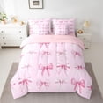 thumbnail image 2 of Feelyou Watercolor Bow Twin Bedding Sets 7-Piece, Fairy Princess Bedding Comforter Set, 2 of 8