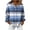 Dark Blue 01, variant on QQAMB Dressy Gradient Lapel Blouse for Women Plus Size Long Sleeve Button Down Shirts Loose Business Casual Striped Tunic Tops