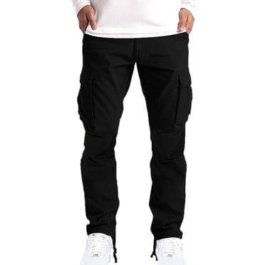 cfhntfmh Pantalons Cargo en Coton pour Hommes avec Multi-Poches Pantalons d'Entraînement Décontractés Extensibles Joggeurs de Sport en Plein Air