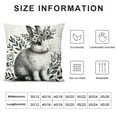 thumbnail image 5 of BCIIG  Happy Easter Decorative Cotton Linen  Throw Pillow Covers Cute Farm Animal Shy Blush Rabbit with Vintage Flower Floral Cushion Case Best Gift for Kids Pillowcase, 5 of 5