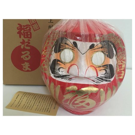 

Japanese 10.25 H Red Daruma Wish Making Good Business Success Made in Japan