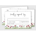 thumbnail image 2 of Inkdotpot 50 Blank RSVP Cards With White Envelopes-Floral Style Response Card-RSVP For Wedding-Rehearsal Dinner-Baby Shower-Bridal Shower-Engagement Party Invitations, 2 of 7