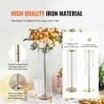 thumbnail image 2 of SKYSHALO 10-Piece Set 35.43" High Crystal Floral Stands, Elegant Gold Metal Vases for Centerpieces, Ideal for Weddings, Parties, Ceremonies, Dinners, Events, and Home Decoration, 2 of 9