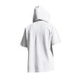 thumbnail image 5 of Mens Cotton Linen Hoodies Short Sleeve Drawstring Hooded Beach Hippie Henley Shirts Lightweight Casual Blouse Tops, 5 of 7