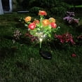 thumbnail image 4 of Billuyoard Luces de flores con energía solar Patio Jardín Luz de piso al aire libre Césped al aire libre Iluminación y accesorios Púrpura, 4 of 6