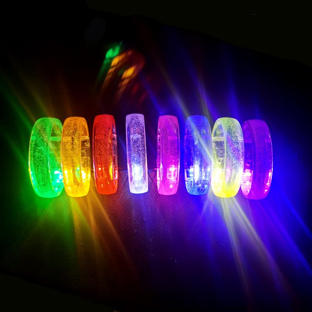 Pulsera de luz LED acrílica con barra de luz, accesorios para conciertos