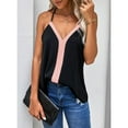 thumbnail image 5 of Uhndy Women's Tank Top Sexy V Neck Camisole Casual Sleeveless Spaghetti Strap Shirts Tops Pink XL, 5 of 5