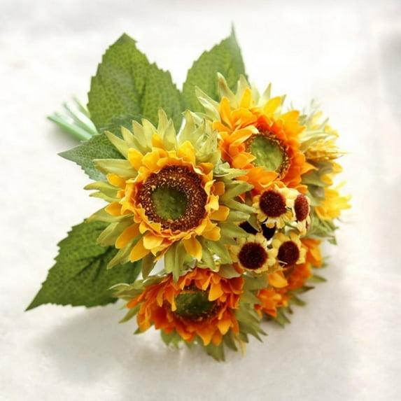 ColorProfit Sunflowers Artificial Flowers Fake Sunflowers Silk Sunflowers with Stems for Decoration Outdoors Room Decor Weeding Party Decoration