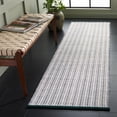 thumbnail image 2 of SAFAVIEH Vermont Sheldon Striped Runner Rug, Green/Ivory, 2'3" x 8', 2 of 10