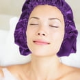 thumbnail image 2 of MasteelfCA 2Pcs Satin Sleeping Caps Creative Beauty Nightcap Elastic Shower Hat for Women, 2 of 8