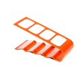 thumbnail image 3 of Compact Plastic Remote holder in Orange for Organizing Home Remotes with 4Grid Design and AntiSlip Bottom, 3 of 3