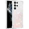thumbnail image 2 of Slim Fit Phone Case for Samsung Galaxy S22 Ultra, Glitter Liquid Quicksand Effect Silicone Soft TPU Case with Camera Lens and Screen Protection for Galaxy S22 Ultra,LSWT Pink, 2 of 15
