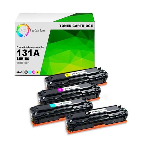 TCT 131A Toner Cartridge 4 Pack - Premium Compatible Replacement for 131A CF210A CF211A CF212A CF213A