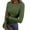 A001-Army Green, variant on Rib Knit Tops for Women Stretch Crewneck Ribbed Womens Long Sleeve T Shirts Solid Color Fall Casual Pullover Jumper Tops