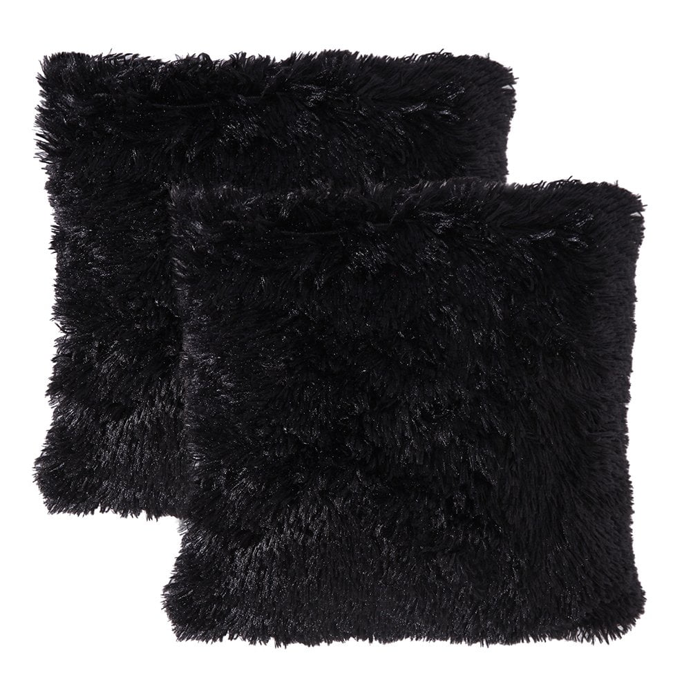 black fluffy shawl