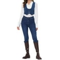 thumbnail image 2 of INSPIRE CHIC Women's Denim Button up Scoop Neck Sleeveless Coppped Vest Jacket Mid-Blue L, 2 of 5