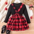 thumbnail image 3 of Gibobby Conjunto de pants para niño Conjunto de ropa de 2 piezas para niñas pequeñas primavera invierno de manga larga a cuadros rojos(Rojo, 4-5 Años), 3 of 5