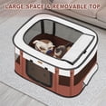 thumbnail image 3 of Playpen Akinerri para perros, gatos y conejos, portátil, marrón, pequeño, 3 of 6